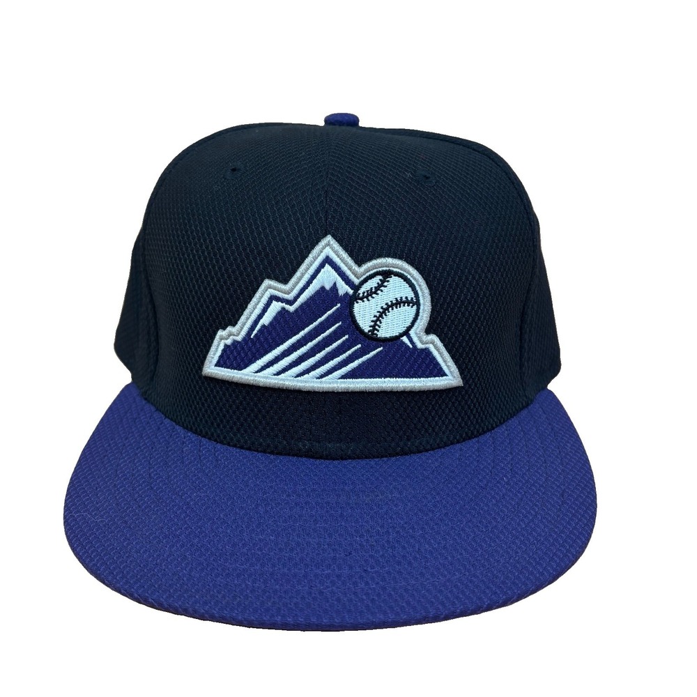Colorado Rockies New Era 59FIFTY Fitted Hat 7 1/4 Black Purple MLB Cap Authentic